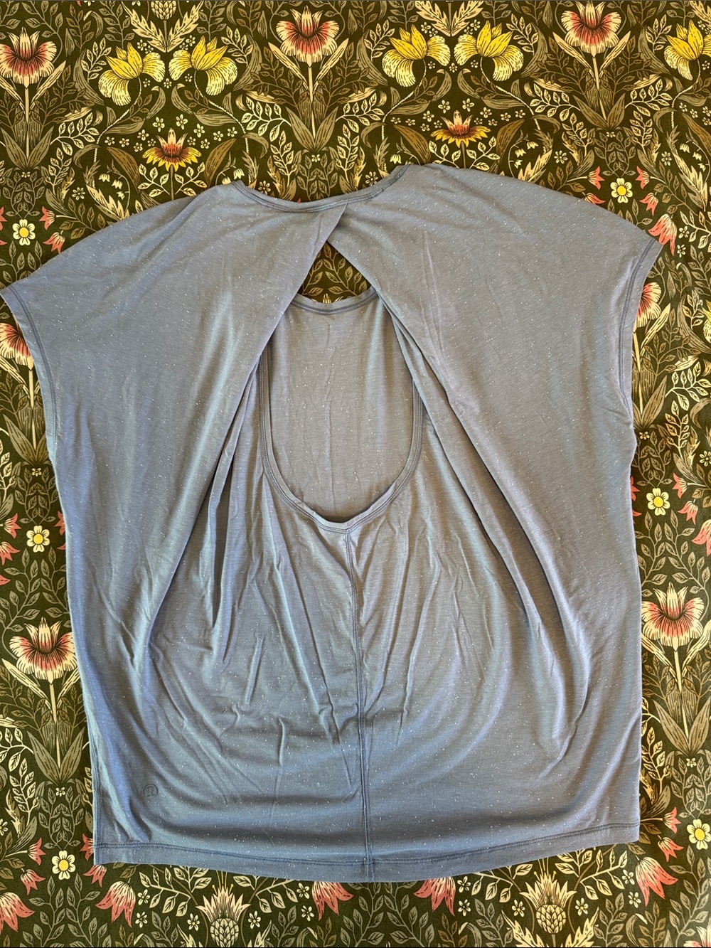 lululemon “Get Set” shirt sleeve tee with open back